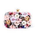 Haute Couture Floral Clutch Bag Saco de jantar Mulheres