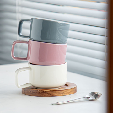 Minimalisme nordique tasse à café et soucoupe tasses à thé latte ensemble de 12 pièces en céramique 250 ml de café en porcelaine