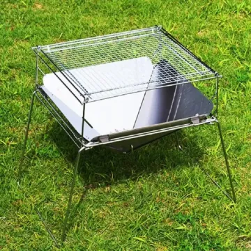 Stainless Steel Folding BBQ Grill Rack for Outdoor Camping Hiking Picnics Easily Cleaned Charcoal Grill