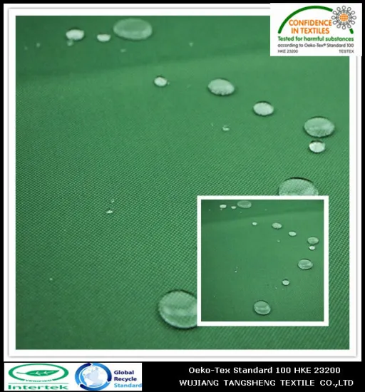 100% Recycled PET polyester 190T coated waterproof taffeta fabric for tent and umbrella