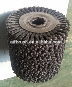 China 2016 New fashion Knotted Wire roller brush for railway