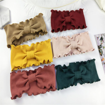 Solid Color Baby Wavy Ruffles Headband Girls Twisted Knotted Elastic Hair Band Hair Accessories Hairband Baby Girls Headbands