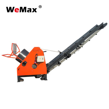 Wemax Electric Motor PTO Firewood Cutting Wood Log Cutting Drum Saw with 4.8m Conveyor