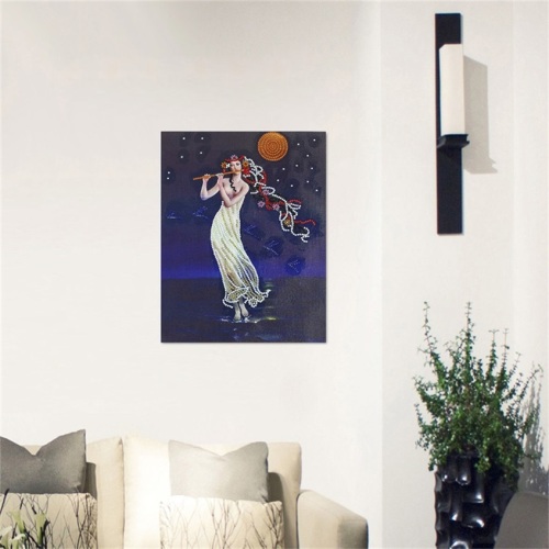 Wind Instrument Ladies Cross Stitch Wall Painting