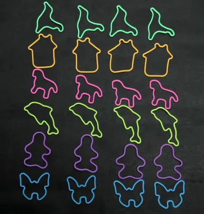 animal shaped silicone rubber band hair elastic rubber band