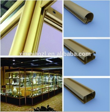 OEM aluminum showcase profile Plastic accesories and fittings.FACTORY OUTLET