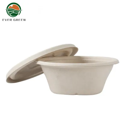 Biodegradable Sugarcane Fiber Material Compostable Soup Cups