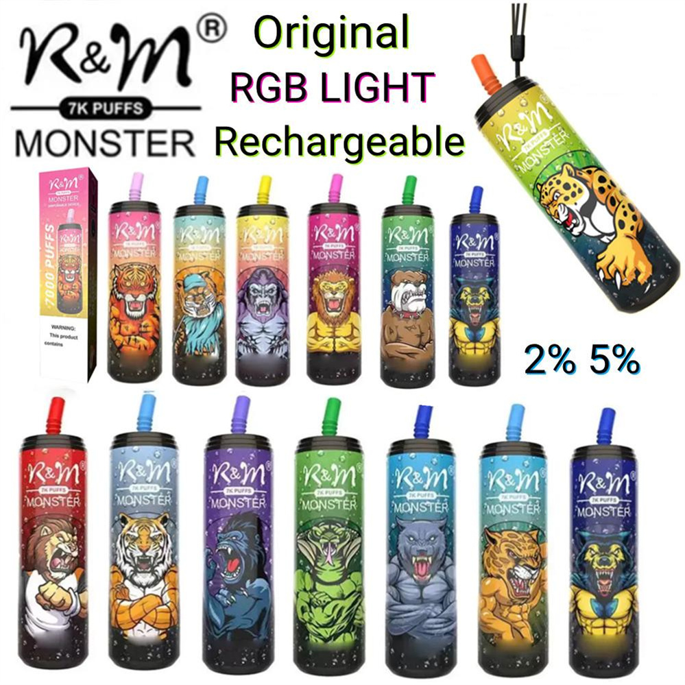 Monster R & M Monster 7000 Puff dùng một lần Ecigarette