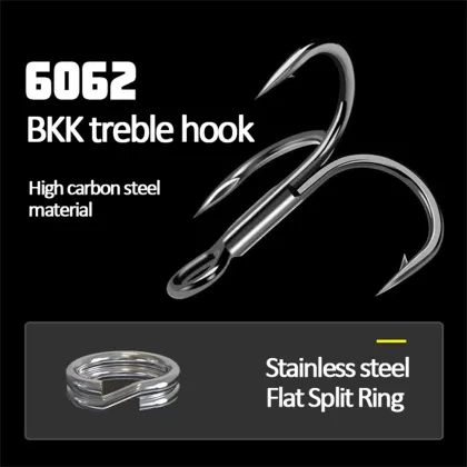 XUHANG BZV06 Zinc Fish Metal Vibe Fishing Lure with BKK Treble Hook