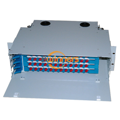 48 ไฟเบอร์ ODF Box Rack Mount แผงแพทช์ไฟเบอร์ออปติก