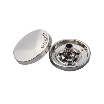 Custom Logo Slim Metal Wallet with Snap Button and Stud Press for Apparel