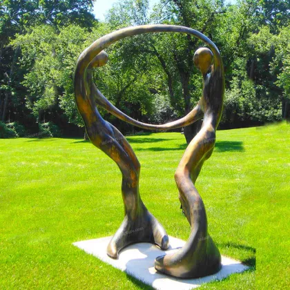 primitive country garden decor art sculpture bronze indian dancing girl statue