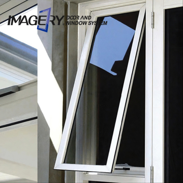 Modern Triple Glazed Aluminium Windows with Stainless Steel Louver Awning