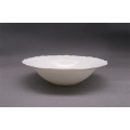 Forma de flor elegante blanco ópalo cena de vidrio