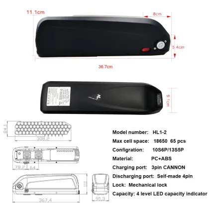 C18 Bafang 36V 350W Mid Drive Motor Kit with 17.4Ah Samsung Batteries