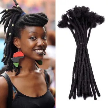 Dread locks Human Hair Natural black Ombre color Crochet Hair Extension