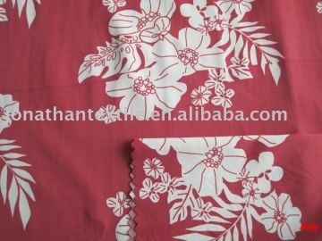 red flower elastic swimwear fabric