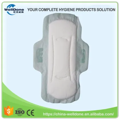 Free Sample Sanitary Pads Lady Organic Pure Cotton Anion Sanitary Napkin