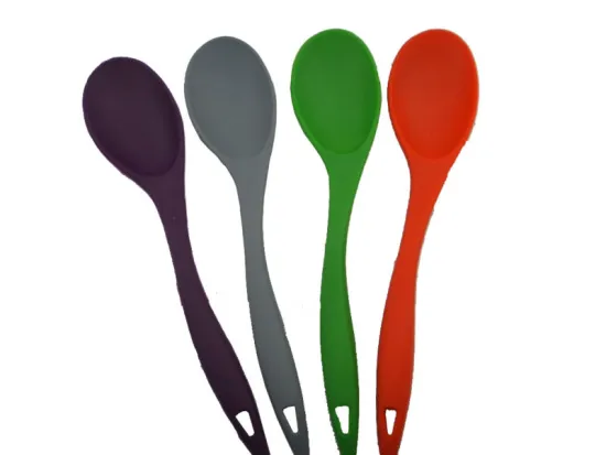 High quality 4pcs silicone kitchen spoon,soup spoon
