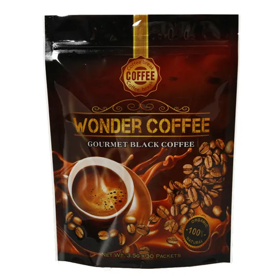 Flat Bottom Coffee Bean Packaging bag Zipper Standing Bag