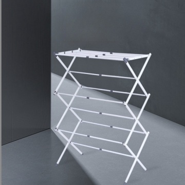 Space-Saving Metal Folding Towel Drying Rack: Retractable Clothes Organizer for Home