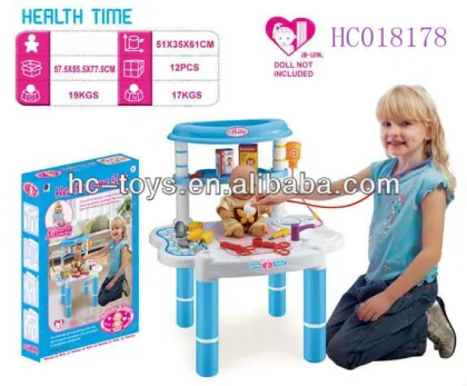 Toy baby doctor table, House playing set, baby doctor set