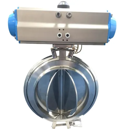 DN250 Food Grade Sanitary Manual Powder Butterfly Valve Stainless Steel Gripple Handle