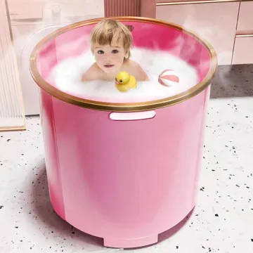 Portable Foldable Plastic Small Round Bathtub for Adults - Drop Shipping Available