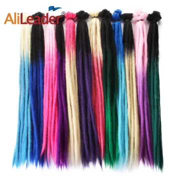 Alileader 2 Tone Colors Dreadlock Crochet Braid Handmade Hair Extensions Dreadlocks
