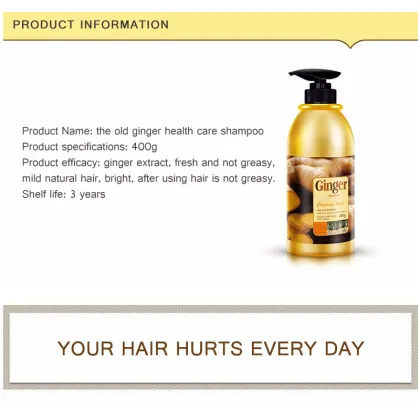 Organic Natural Herbal Anti-Hair Loss Ginger Shampoo Set