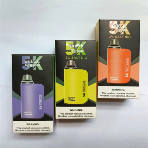 स्टॉक में 5000puffs vape डिवाइस Breze Stiik