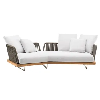 Outdoor Patio Furniture Set: All-Weather Wicker Rattan Sectional Sofa Bed Conversation Set