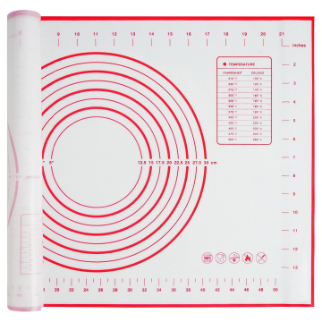 Multi-size Food Grade Non-slip Non-stick Silicone Baking Mat with Measurements
