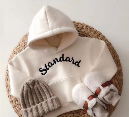 Children's Plush sweater leisure western style Hoodie
