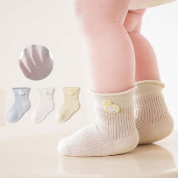 2024 Popular Summer Baby Socks: Lightweight, Cartoon Print, Cotton Terry for 0-36 Months