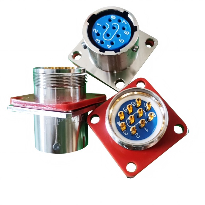 Assembly view of Y11P-1210ZJ10 ultra-miniature circular connector