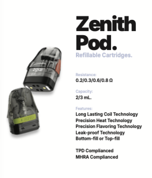 ZGAR Zenith Pod Refillable Cartridges