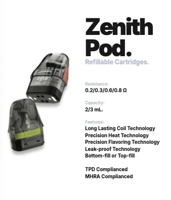 ZGAR Zenith Pod Refillable Cartridges