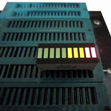 LED Display with 10-segment Lightbar, Pure Green, Red and Yellow, Ten Bar Light