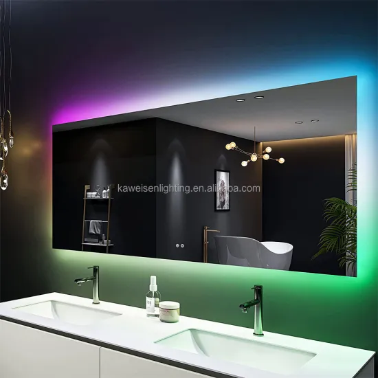 New 60x28 Inch RGB LED Bathroom Mirror: Anti-Fog, Dimmable, and Backlit for Enhanced Vanity Experience