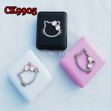 Cute Lens CLean Machine diamond kitty with butterfly contact lens cleaner contact care product lens case CK9905