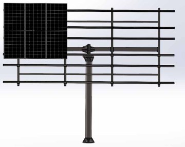 Dual-motor dual-axis tracking solar bracket