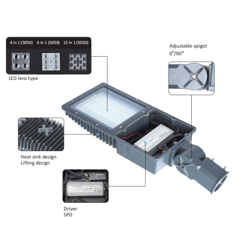 20W 80W Die Casting Aluminum Housing Waterproof Lamp Source street light empty housing Supplier