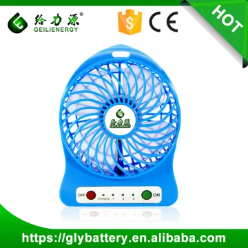 Best gift emergency Portable electrical strong wind usb fan with led rechargeble mini fan