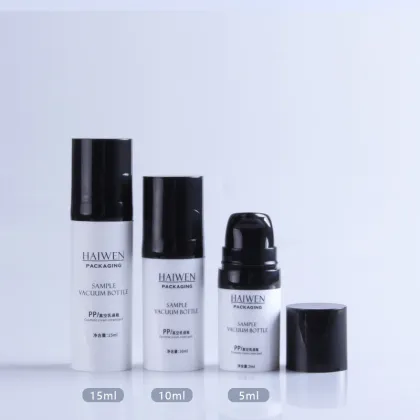 Empty Black Airless Pump Lotion Cream Bottle