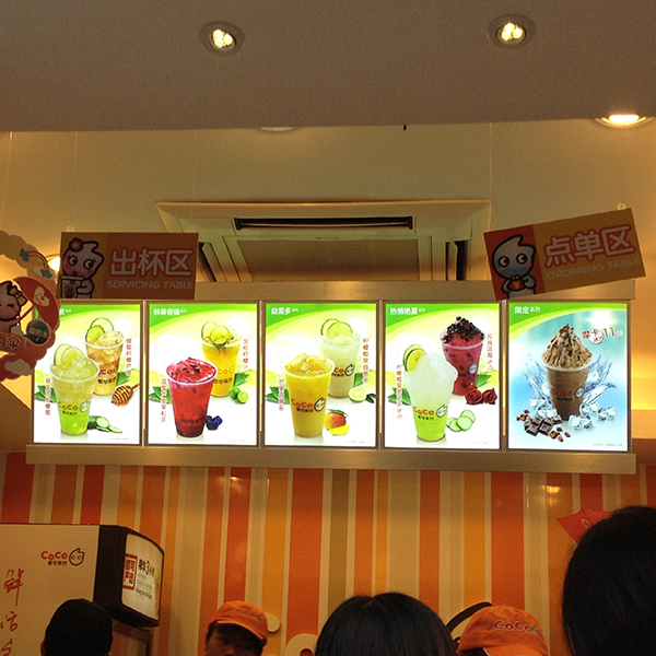 LED Picture Frame for Fast Food Menu Signboard