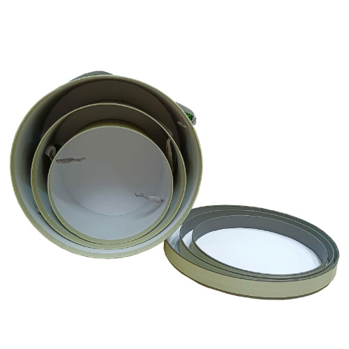 Tea flower Flat edge round paper tube box