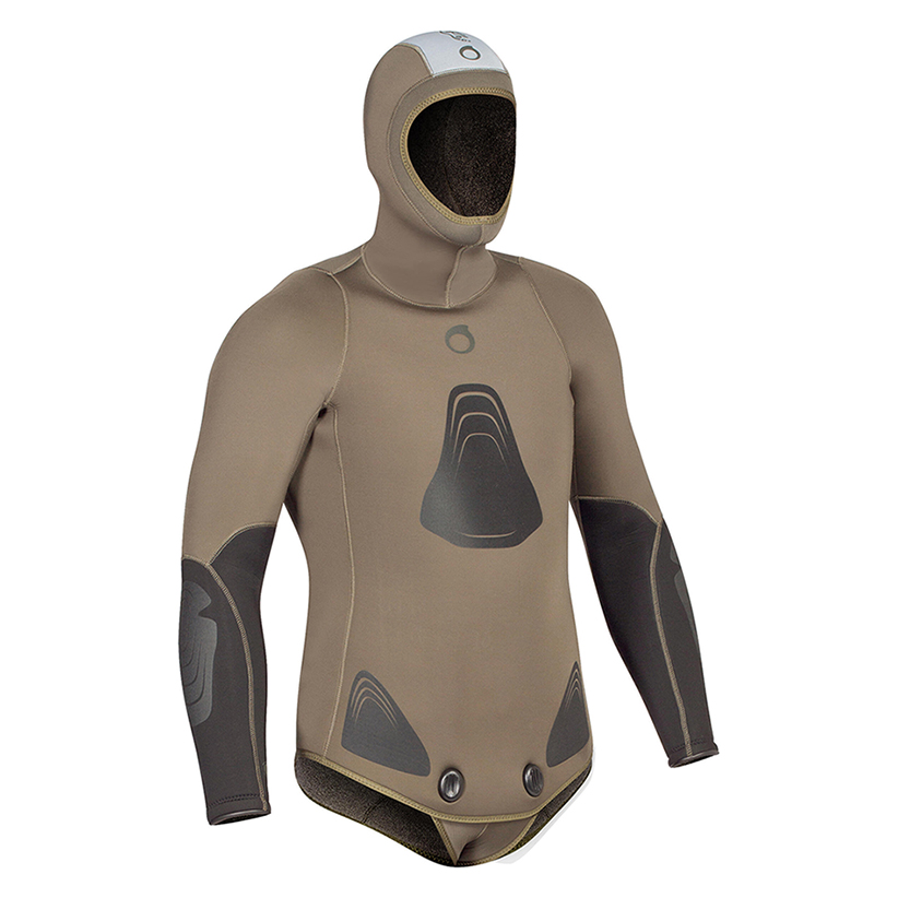 Mens Spearfishing Jacket 3mm Neoprene Khaki