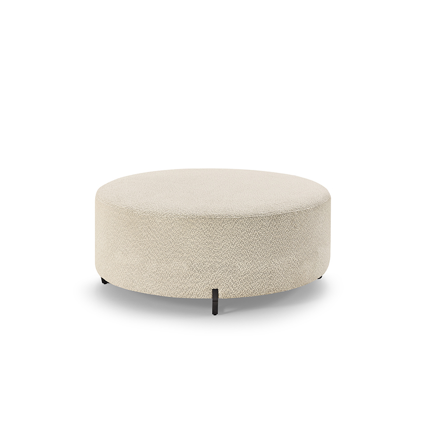 Upholstered Round Fabric Stool