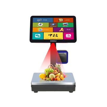 Zhongji 15,6 Zoll Dual Touchscreen AI POS -System mit 30 kg Smart Scale